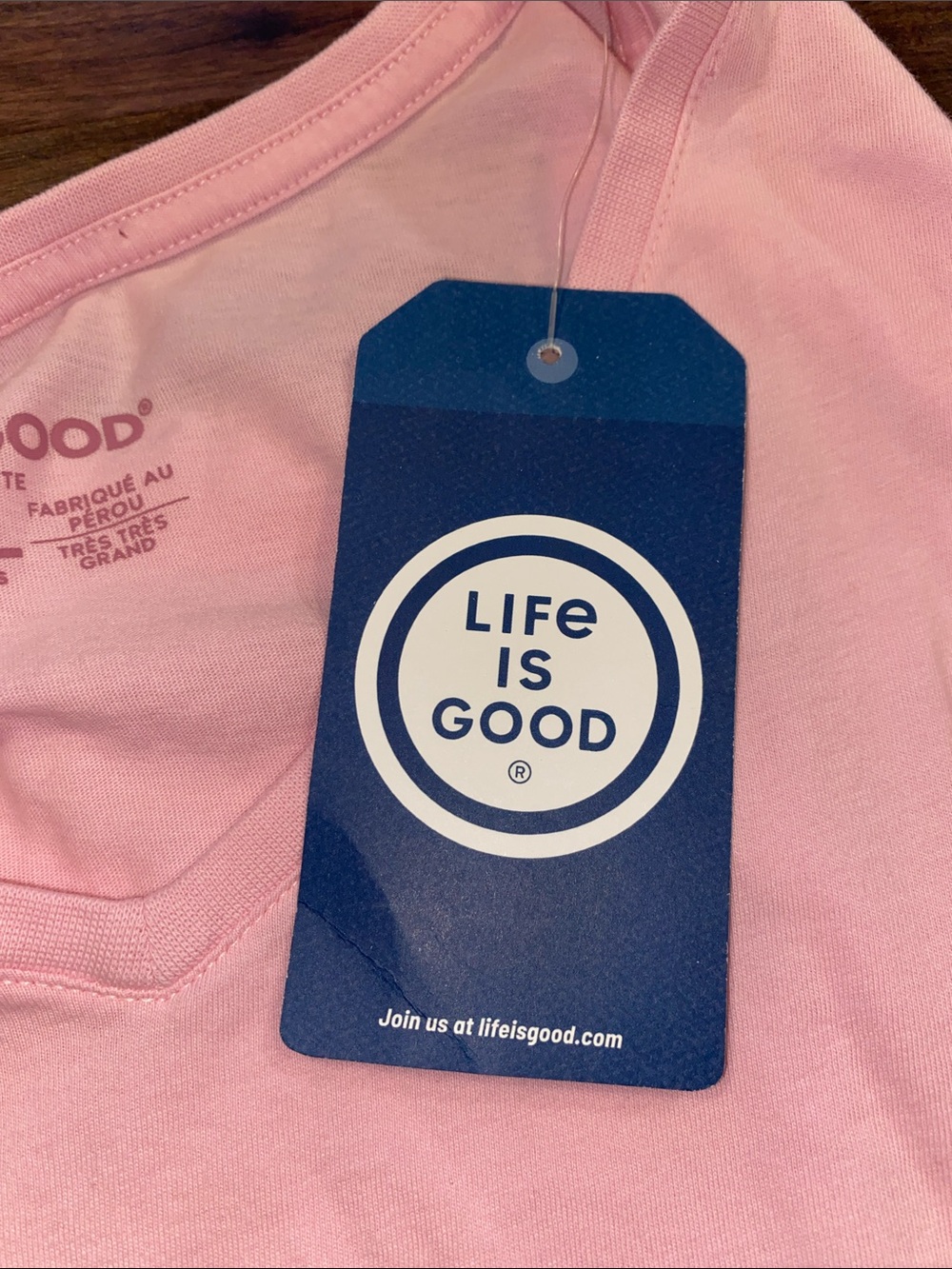 Life Is Good Crusher-Lite V-Neck Short-Sleeve Tee Pink Size XXL (NWT) - Picture 8 of 9